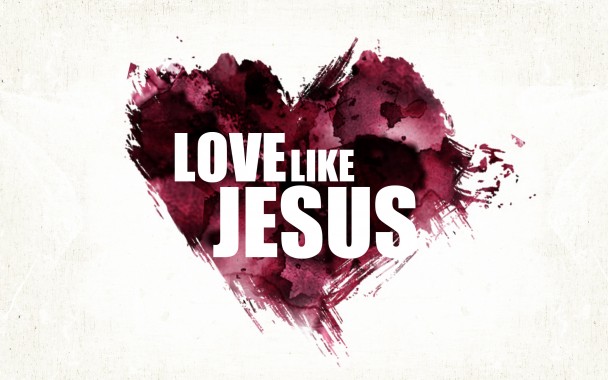 love like jesus paint heart design so big